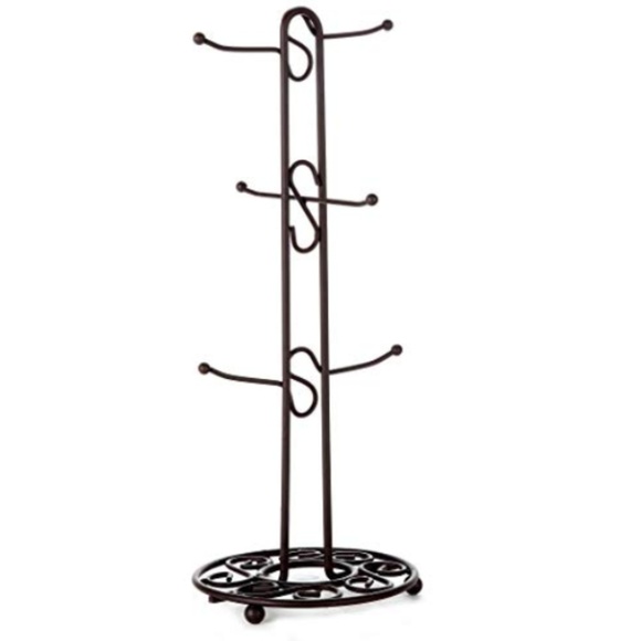 NWT 6 Cup Bronze Coffee Mug Tree - Picture 3 of 3